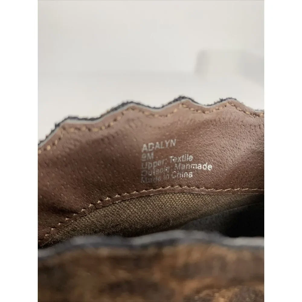 Coconuts by Matisse Women's Leopard Scallop Adalyn Ankle Boot Tan Sz 9‎
